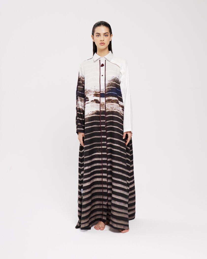 Singled Printed Abaya