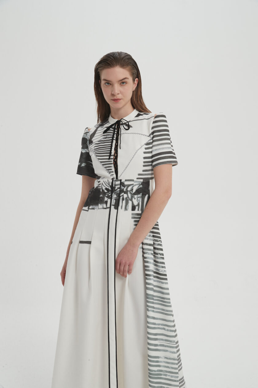 Waisted printed dress - Image 2