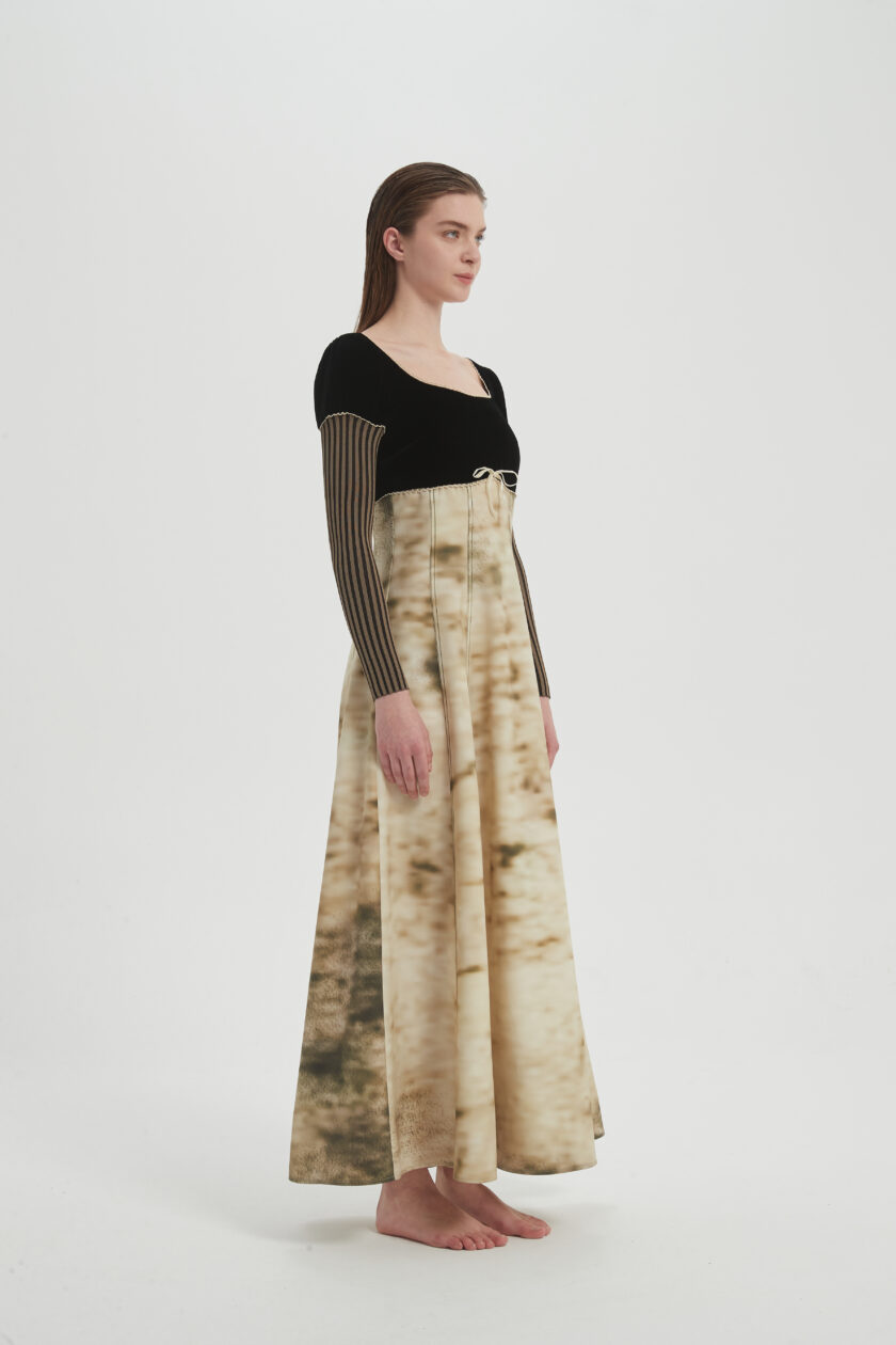 Waisted printed dress - Image 3