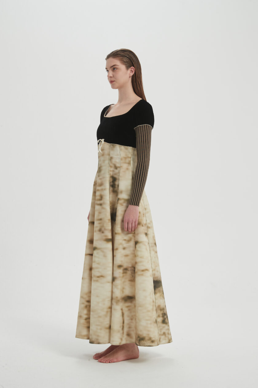 Waisted printed dress - Image 2