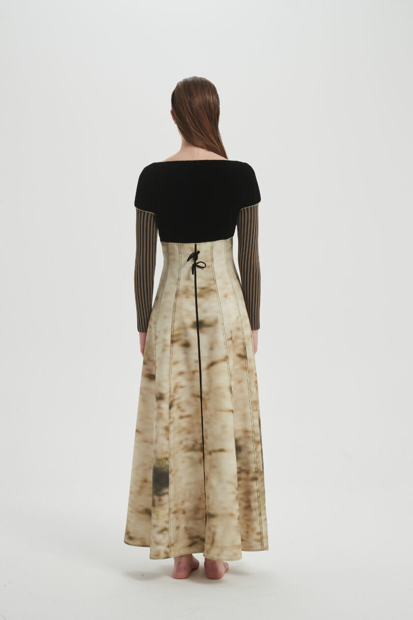 Waisted printed dress - Image 4