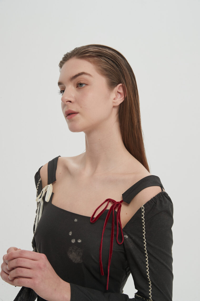 Ties on chest dress - Image 5