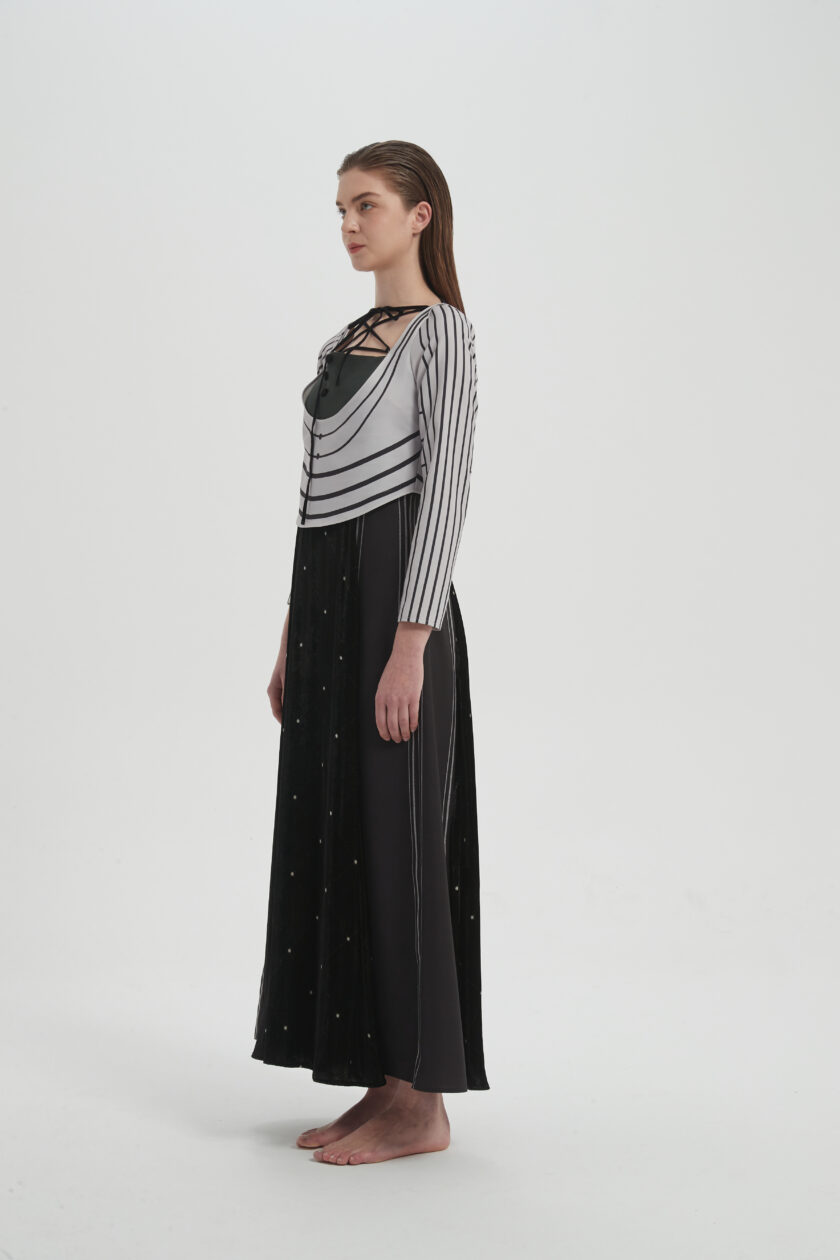 Velvet Grey Dress - Image 3