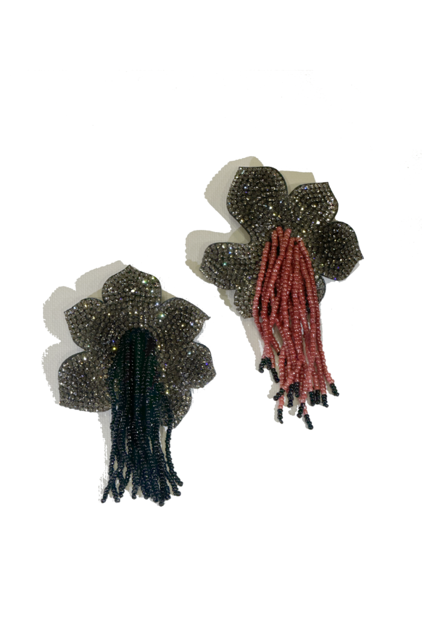 Red Floral Brooch